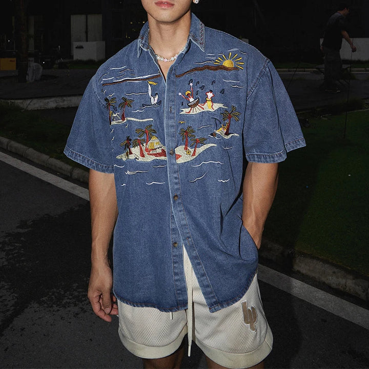 SAM MIAMI BEACH DENIM SHIRT