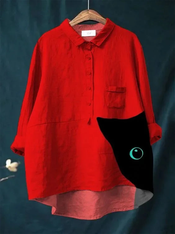 Briselle - Exclusive women's shirt with animal print