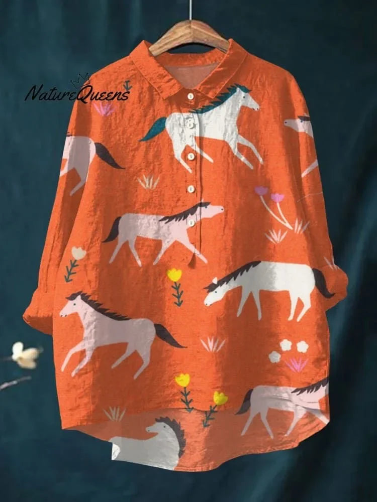 Briselle - Exclusive women's shirt with animal print