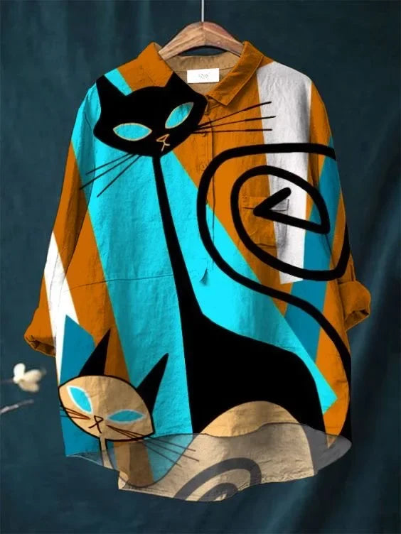 Briselle - Exclusive women's shirt with animal print