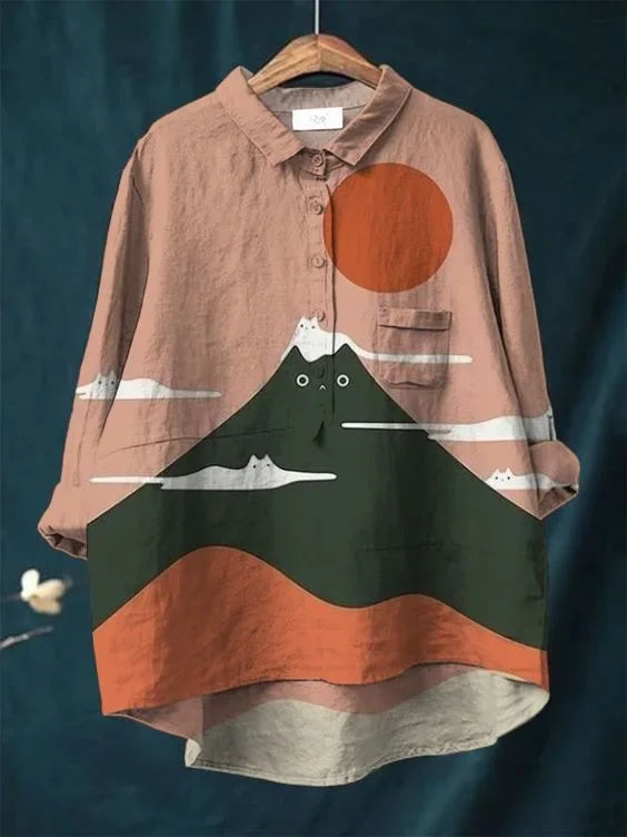 Briselle - Exclusive women's shirt with animal print