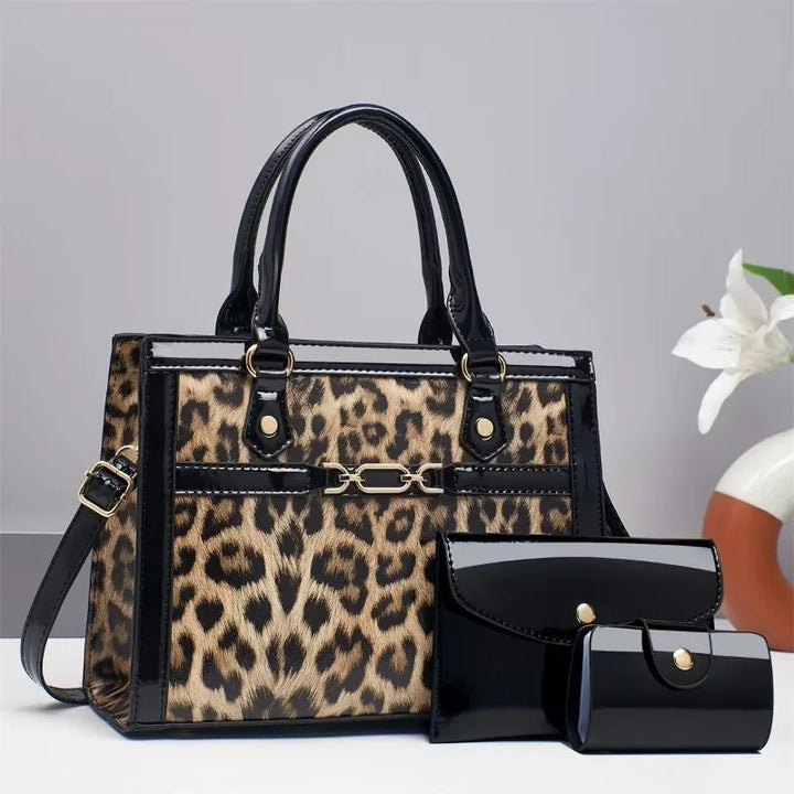 Charlotte™ - Vintage Leopard Print Bags Set