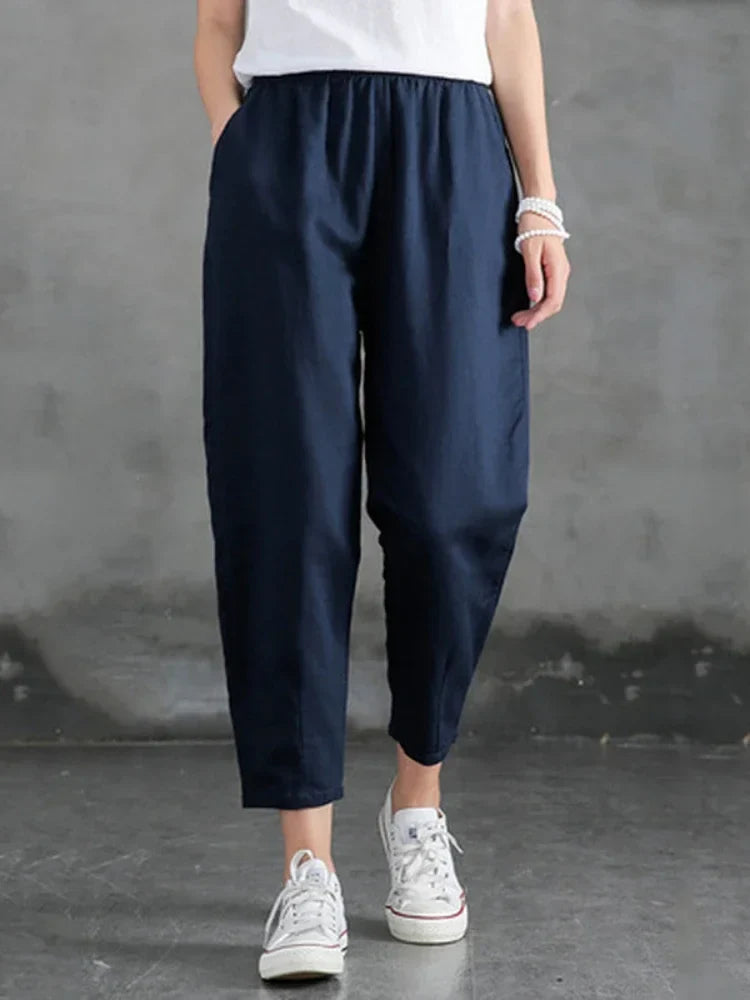Mira – Casual Cotton-Linen Harem Pants