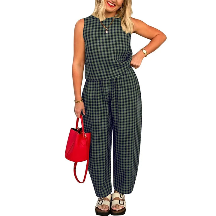 Victoria™ - Casual Plaid Two Piece Set