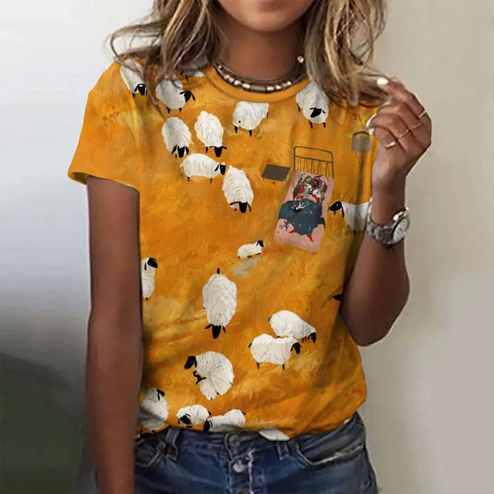 Katiya - Exclusive women's shirt with animal print