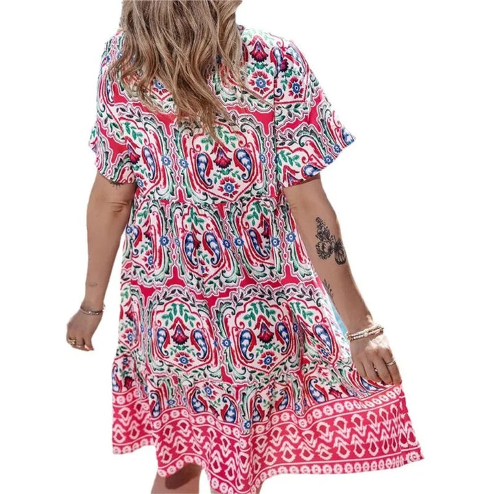 Chalise - Boho Casual Loose Spring-summer Midi Dress