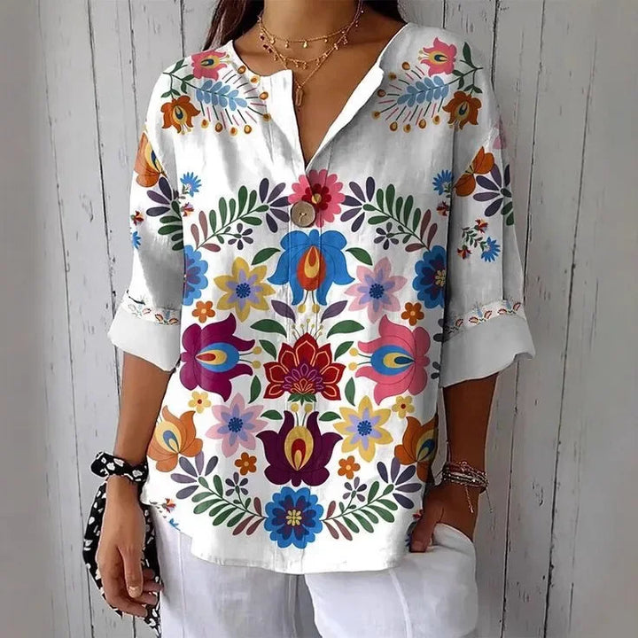 Sienna | Botanical Print Shirt