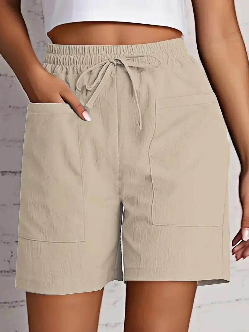 Mila | Relaxed Linen-Cotton Shorts