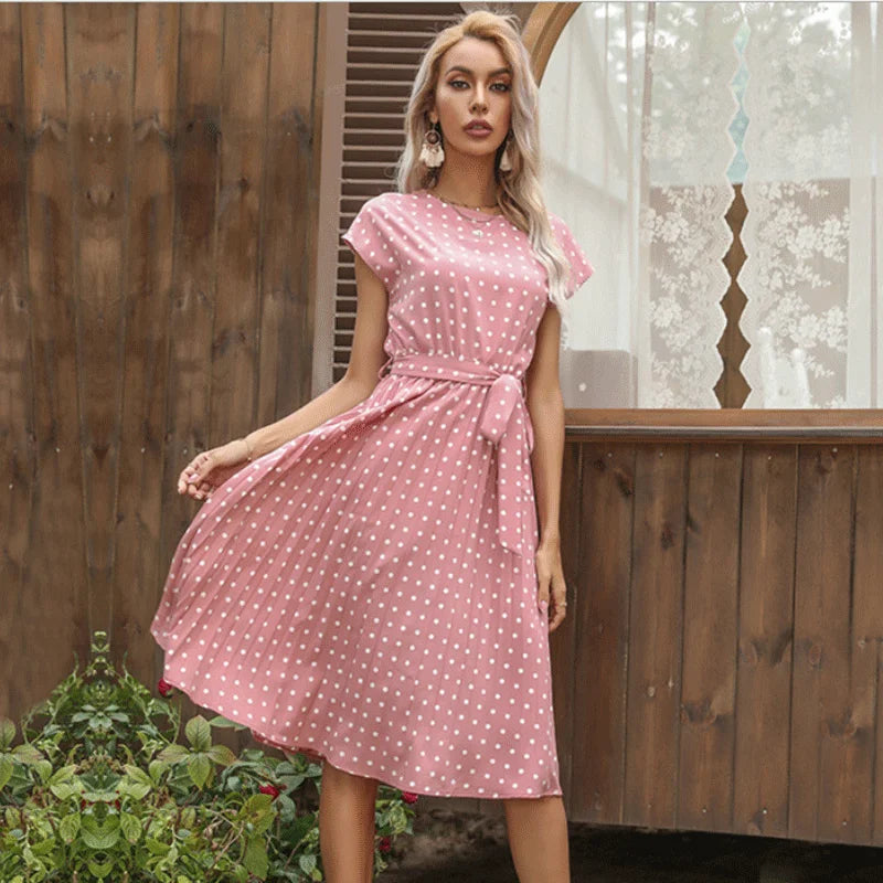 LUCY POLKA DOT MIDI DRESS
