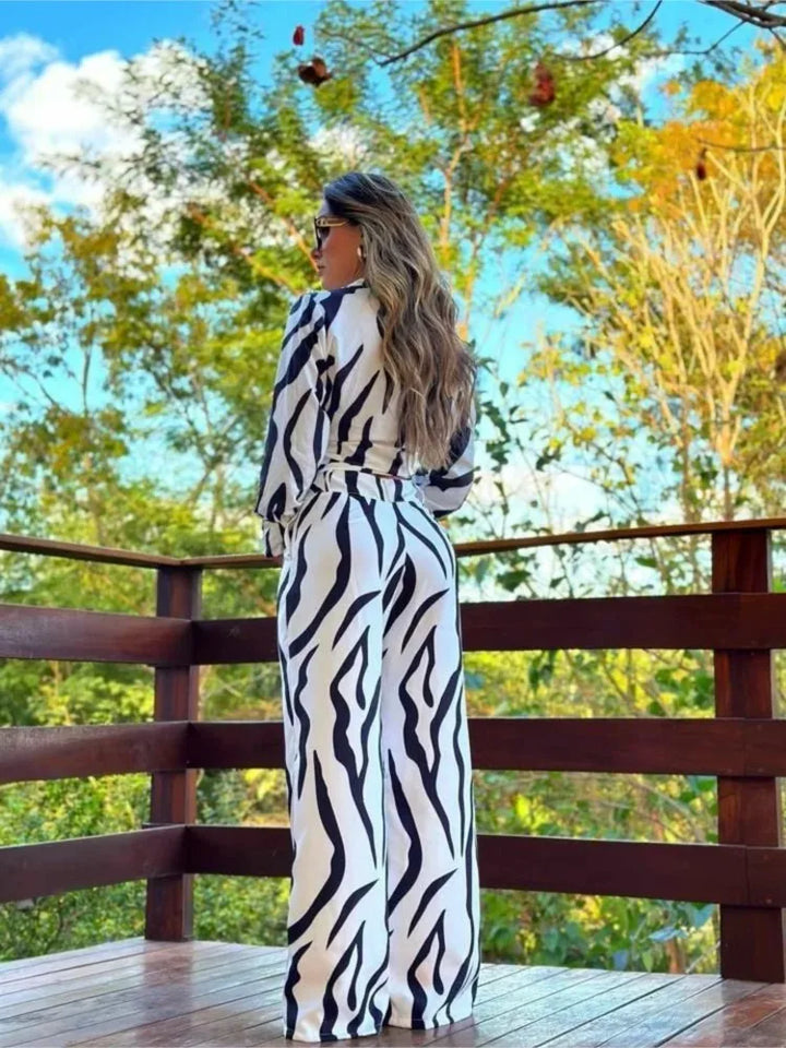 Olivia™ - Chic Floral Two-piece Set