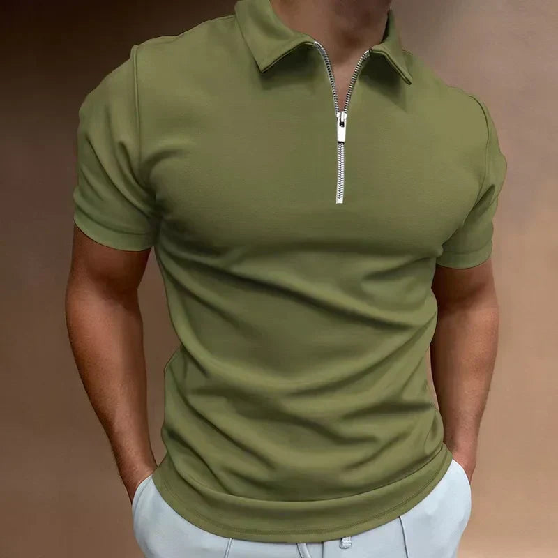 Liam™  - Classic Zip Polo Shirt