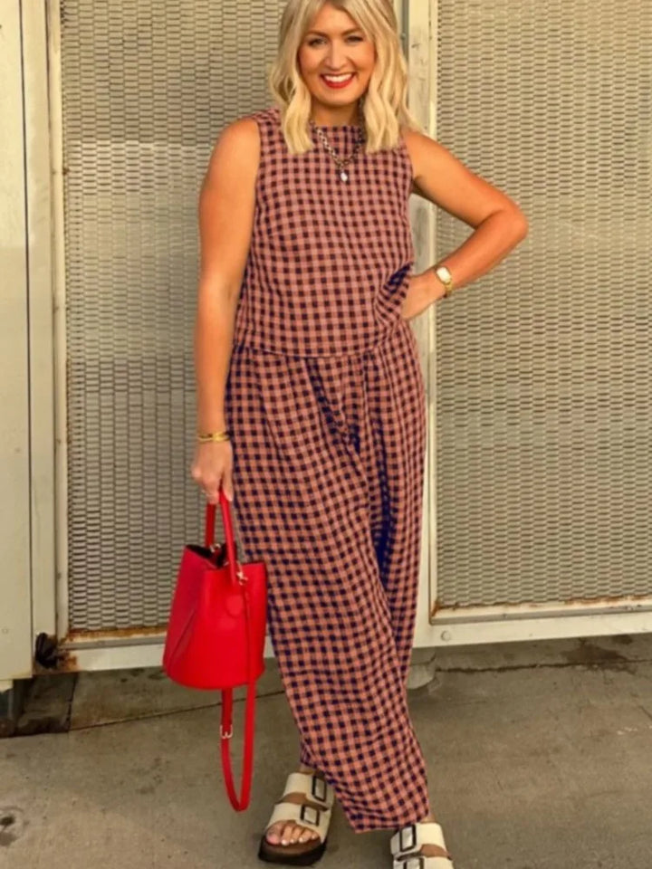 Victoria™ - Casual Plaid Two Piece Set