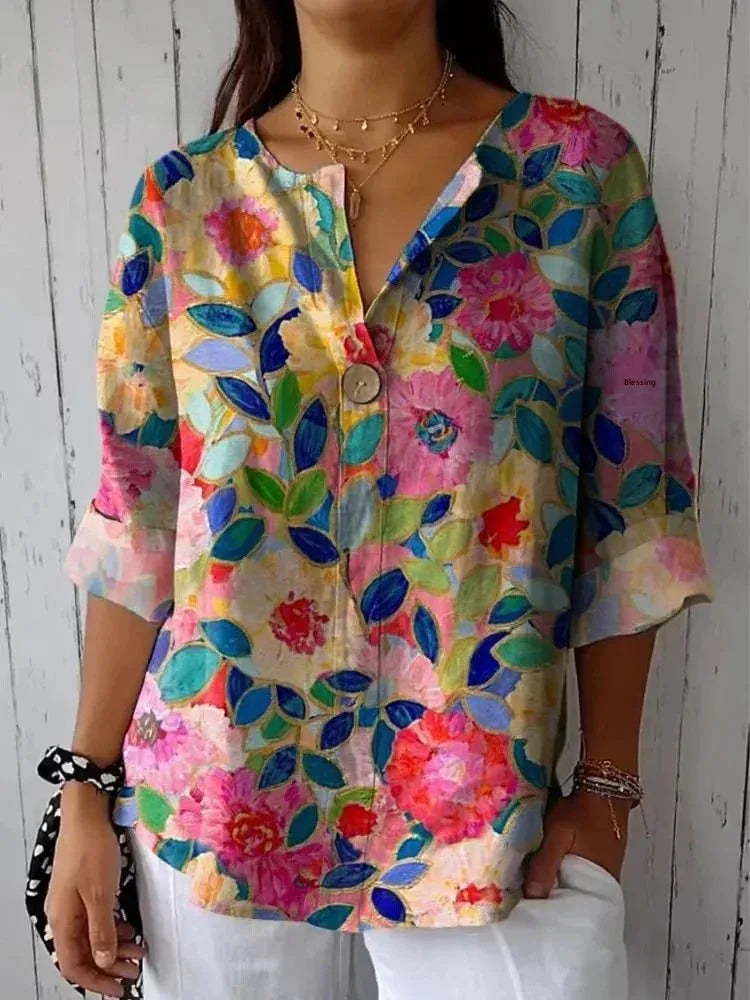 Sienna | Botanical Print Shirt