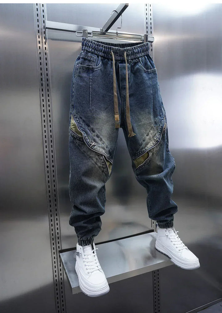 Baggy Denim Pants with Belt