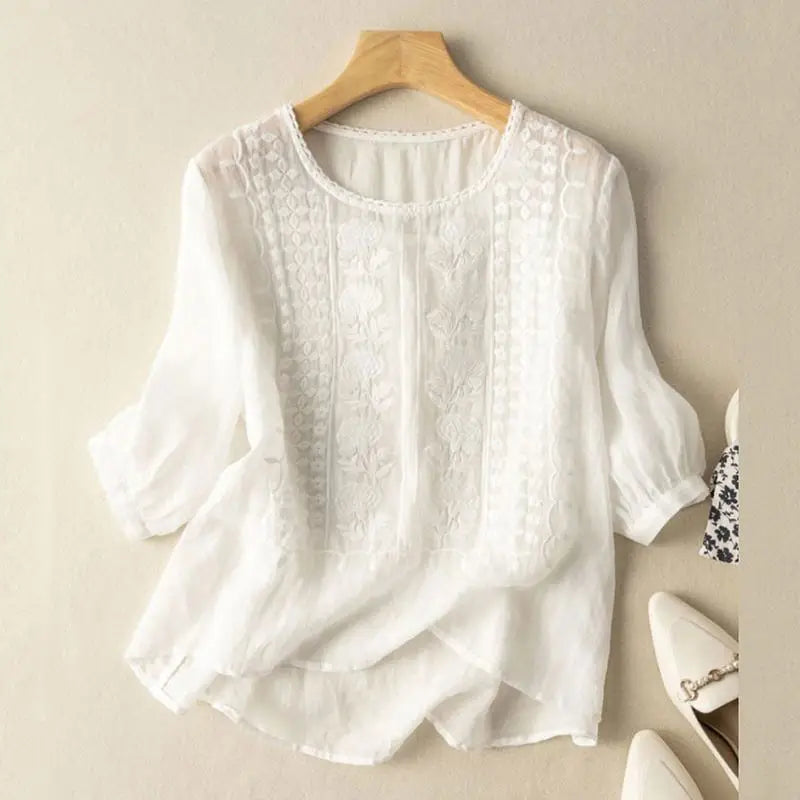 Florence™ - Embroidered Boho Blouse (Small Fit)