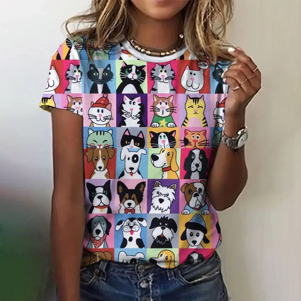 Katiya - Exclusive women's shirt with animal print