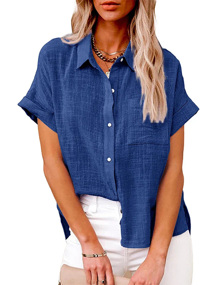 CASUAL BUTTON-UP BLOUSE