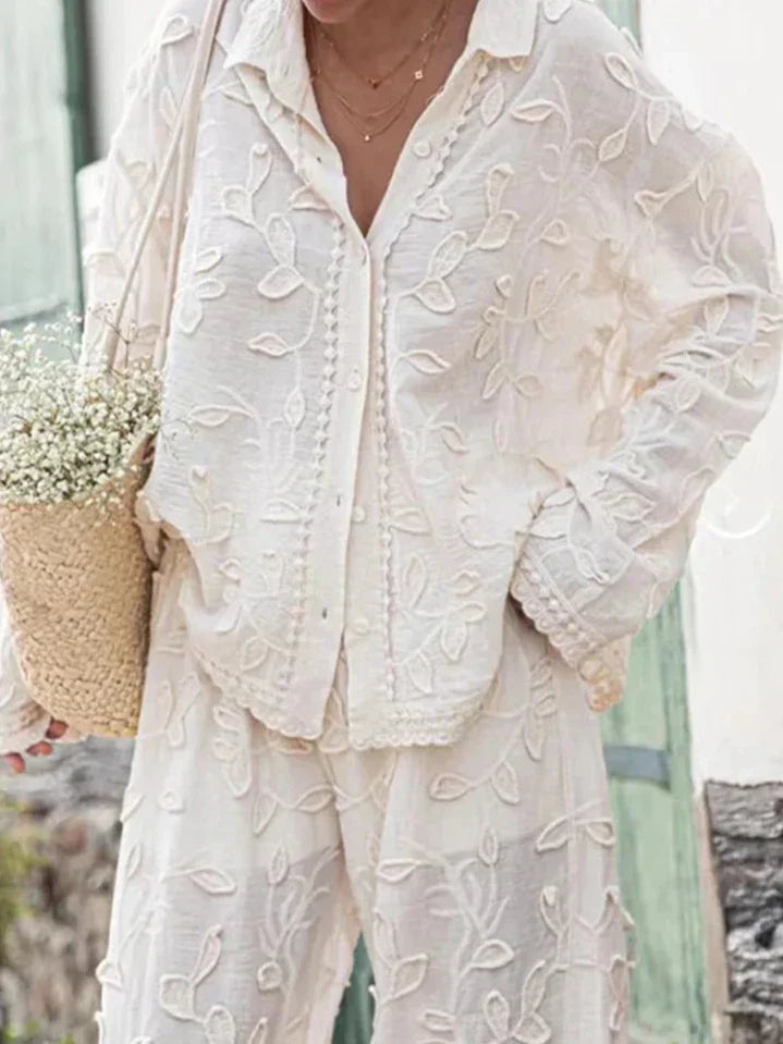 Ellie™ - Elegant Casual Set With Handmade Details