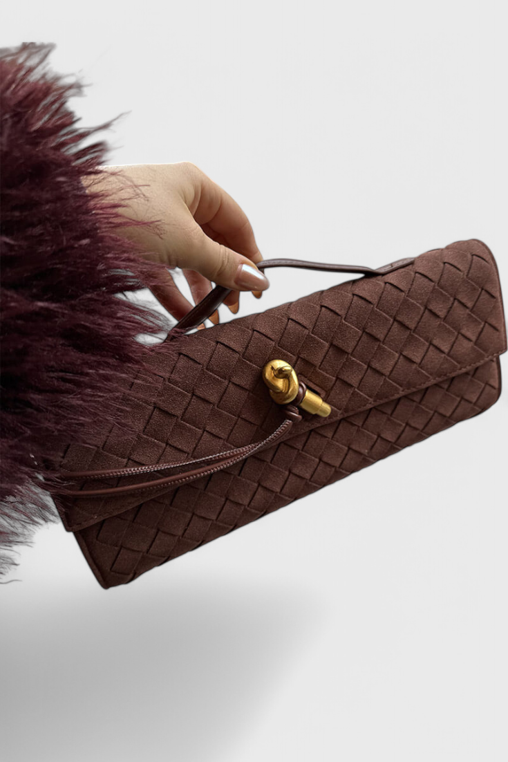 Melanie Classic Suede Shoulder Bag