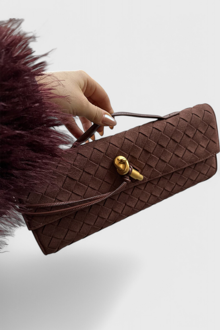 Melanie Classic Suede Shoulder Bag