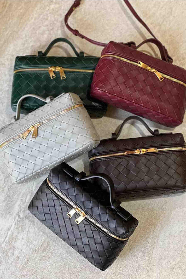 Milla Mini Woven Bag with Gold-Tone Accents