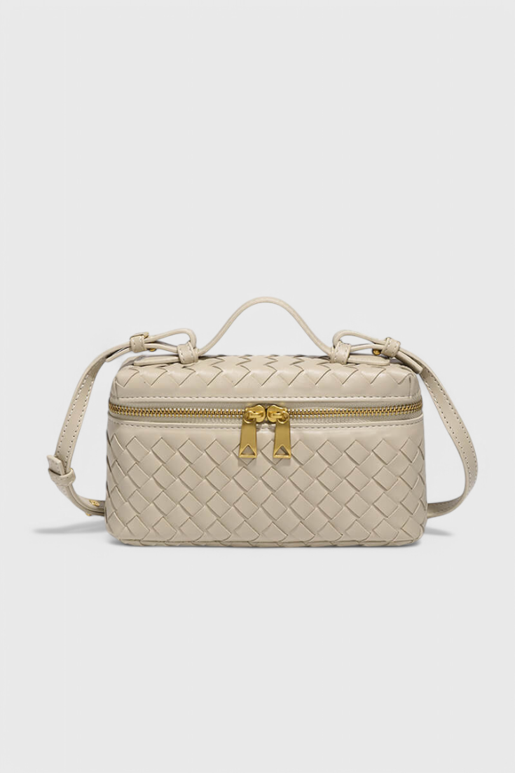 Milla Mini Woven Bag with Gold-Tone Accents