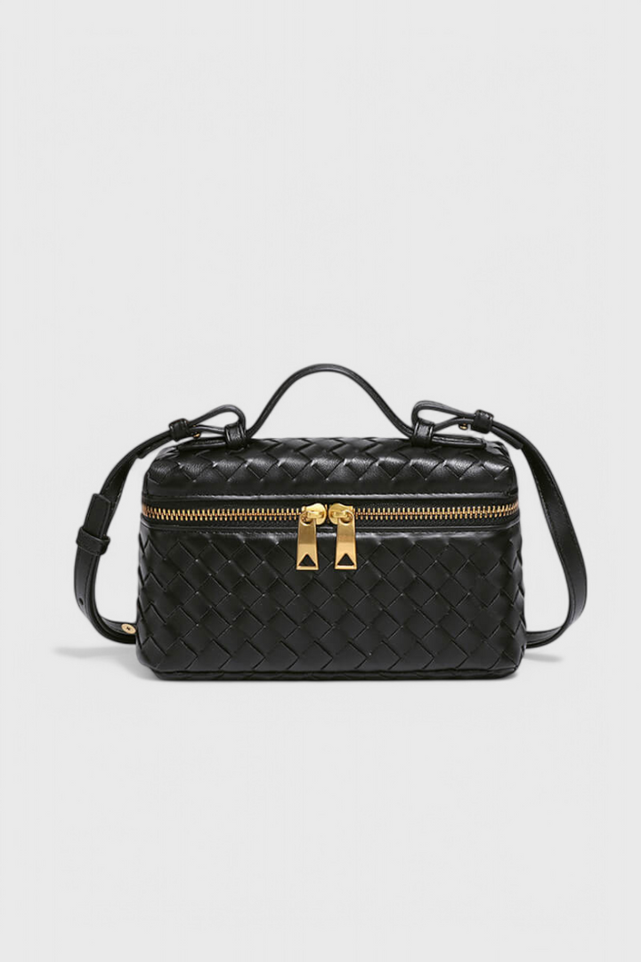 Milla Mini Woven Bag with Gold-Tone Accents