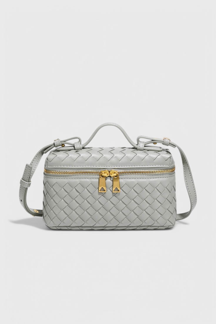 Milla Mini Woven Bag with Gold-Tone Accents