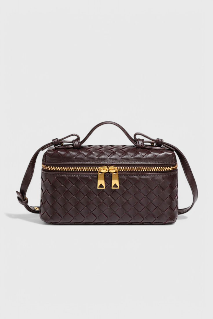 Milla Mini Woven Bag with Gold-Tone Accents