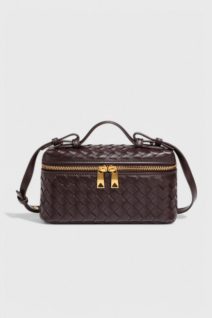 Milla Mini Woven Bag with Gold-Tone Accents