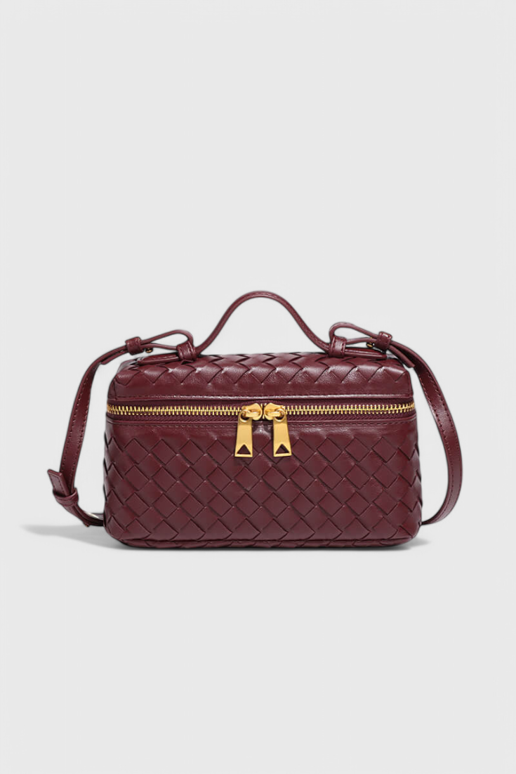 Milla Mini Woven Bag with Gold-Tone Accents