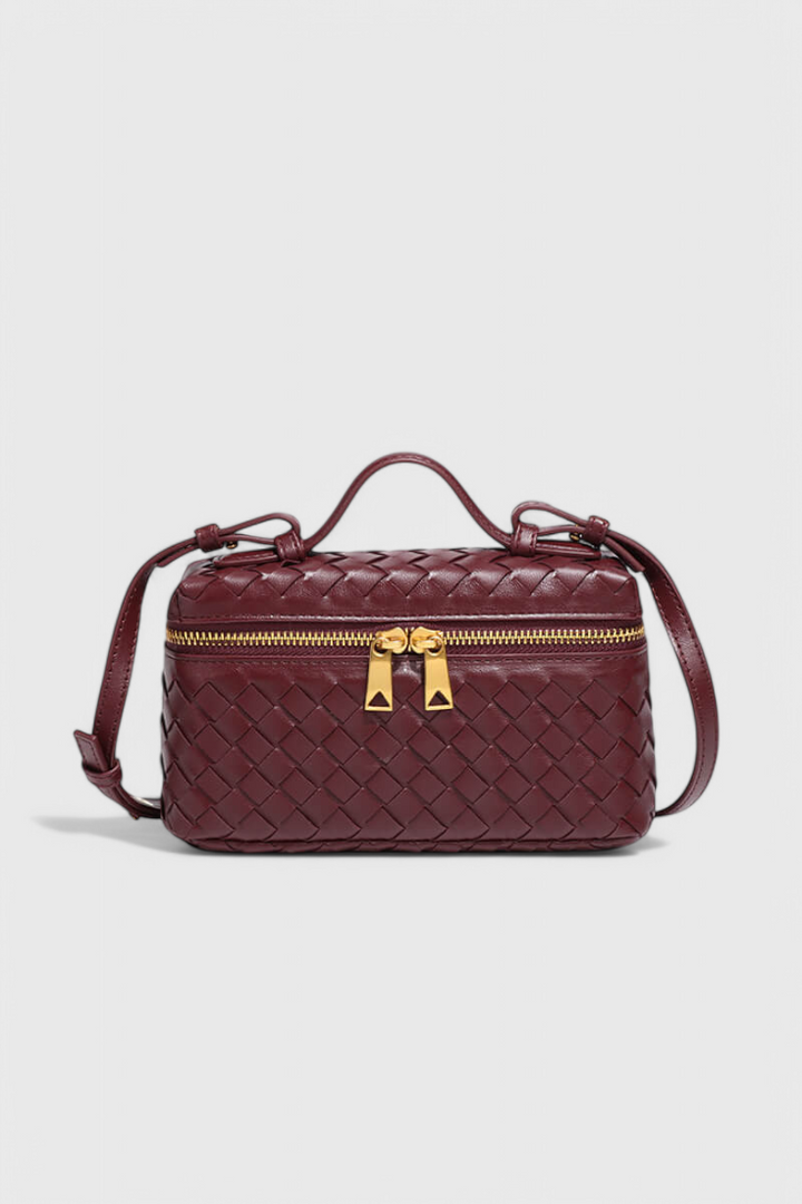 Milla Mini Woven Bag with Gold-Tone Accents