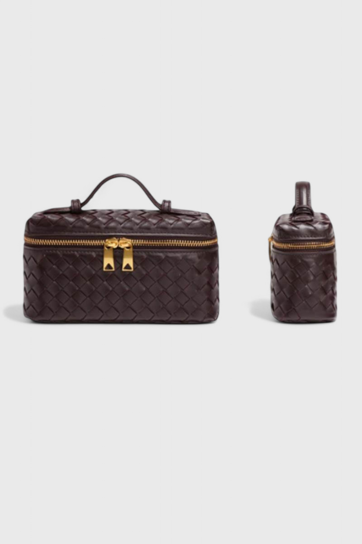 Milla Mini Woven Bag with Gold-Tone Accents