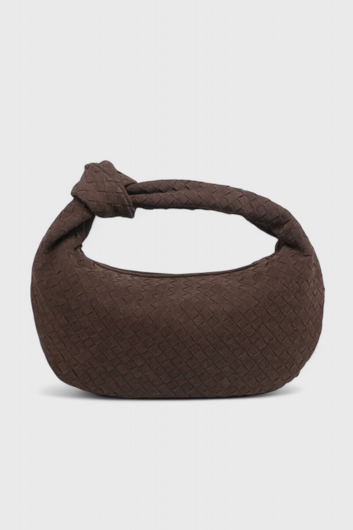 Lila Medium Woven Bag with Knot Detail