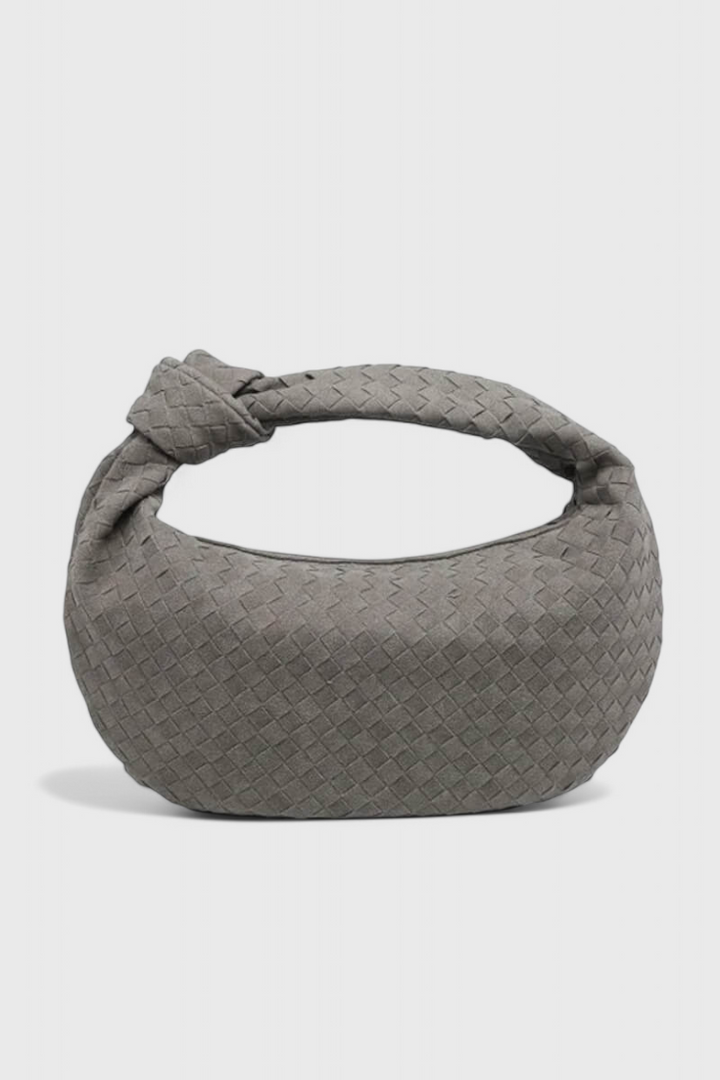 Lila Medium Woven Bag with Knot Detail