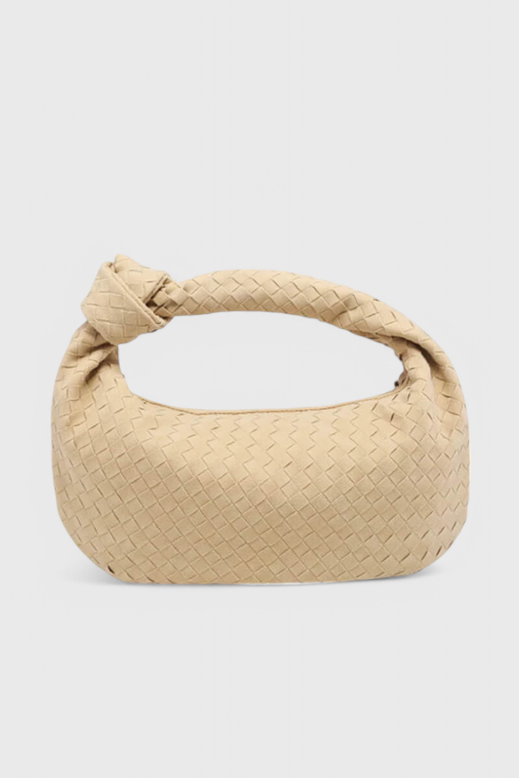 Lila Medium Woven Bag with Knot Detail