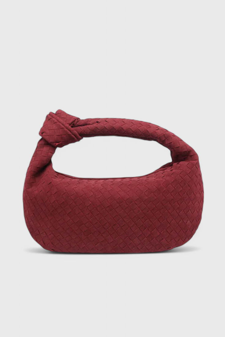 Lila Medium Woven Bag with Knot Detail