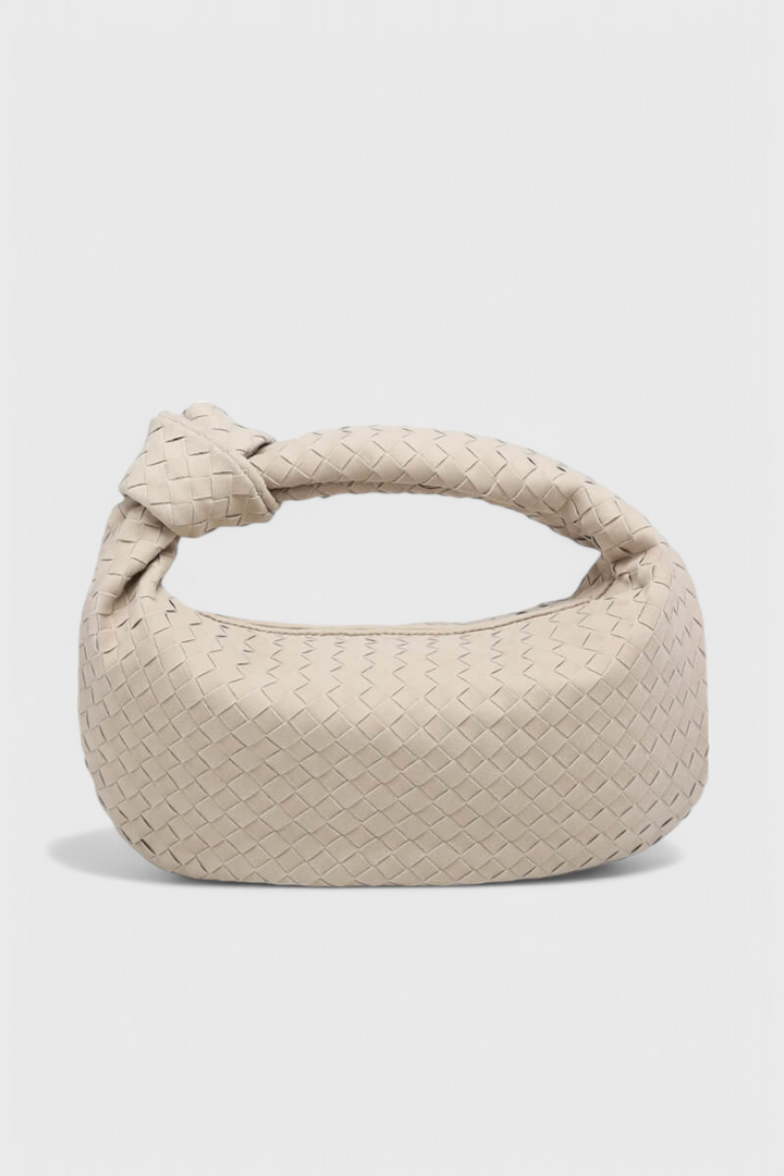 Lila Medium Woven Bag with Knot Detail