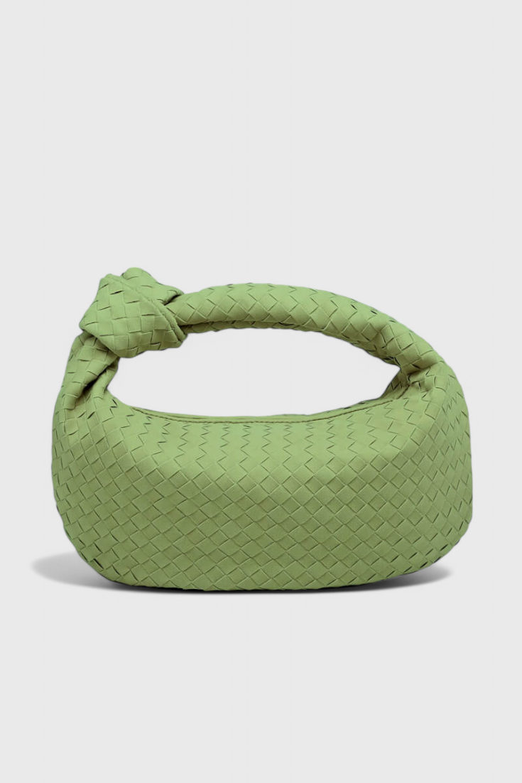 Lila Medium Woven Bag with Knot Detail