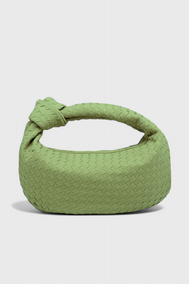Lila Medium Woven Bag with Knot Detail