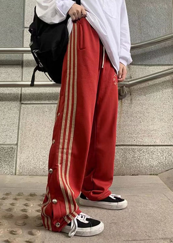 Felix - Stylish Pockets Striped Patchwork Men Pants