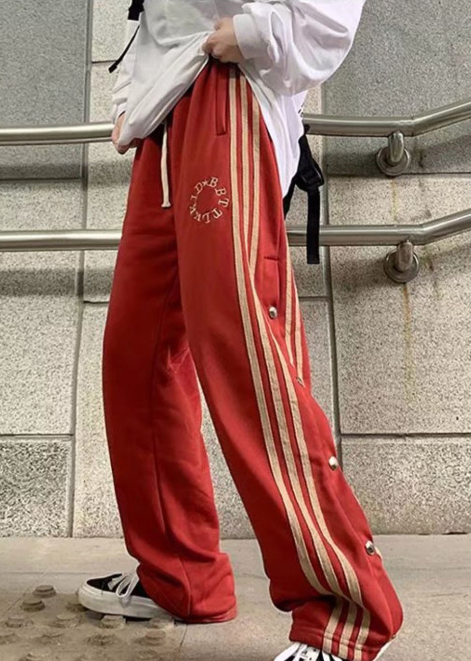 Felix - Stylish Pockets Striped Patchwork Men Pants