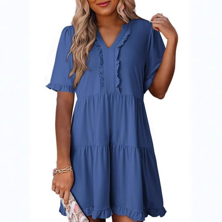 Amelia ™ - Casual V-Neck Mini Dress