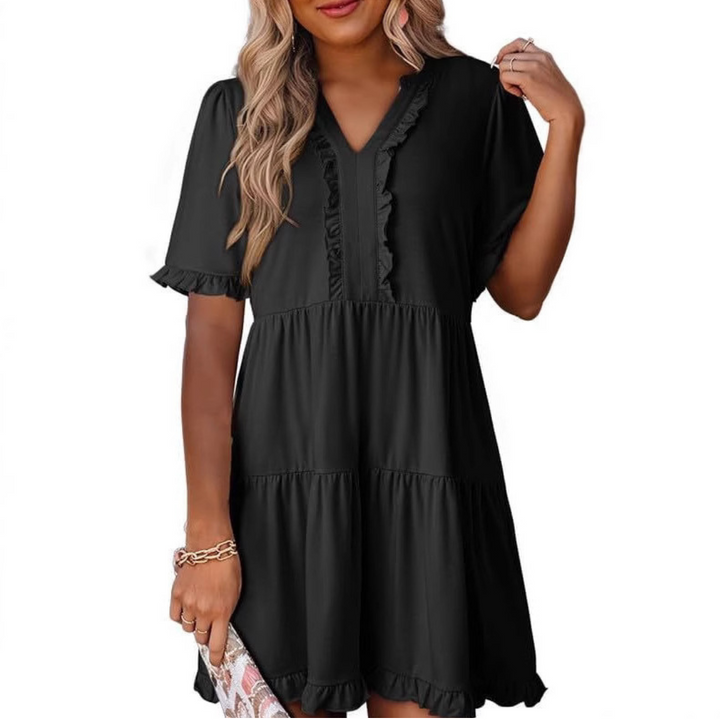 Amelia ™ - Casual V-Neck Mini Dress