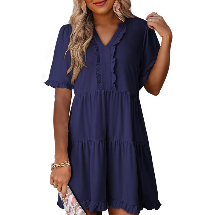 Amelia ™ - Casual V-Neck Mini Dress