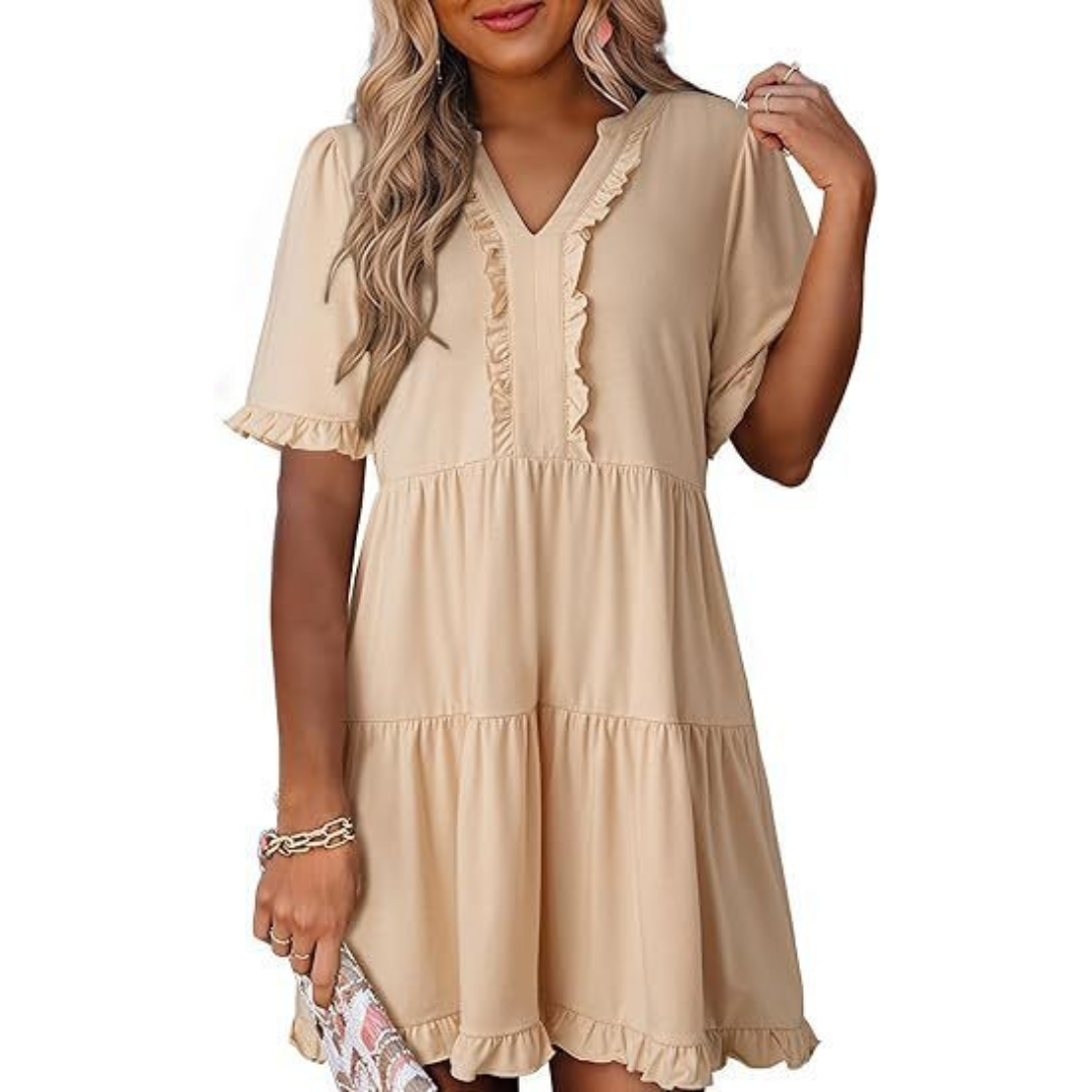 Amelia ™ - Casual V-Neck Mini Dress