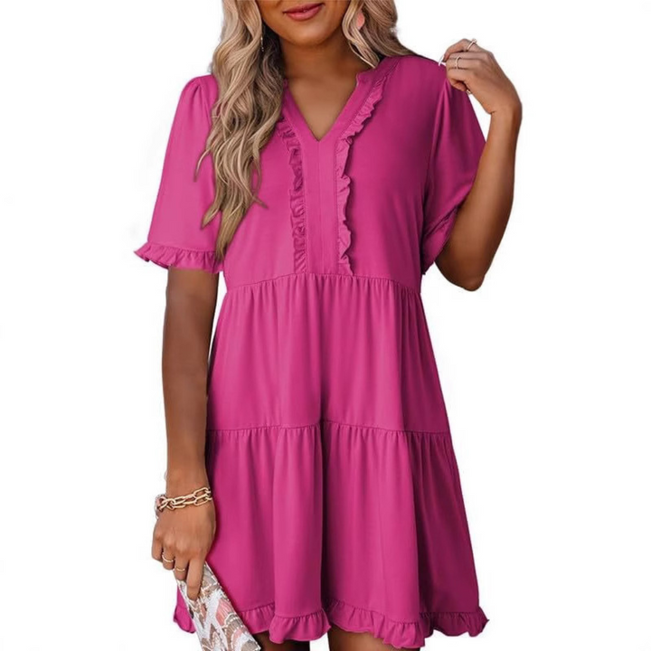 Amelia ™ - Casual V-Neck Mini Dress