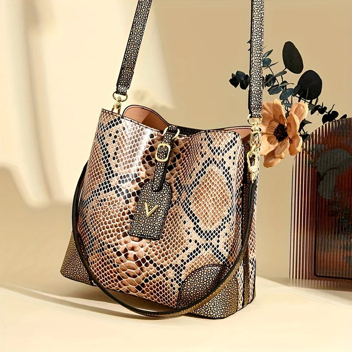 Addison™ - Elegant Snake Print Bag