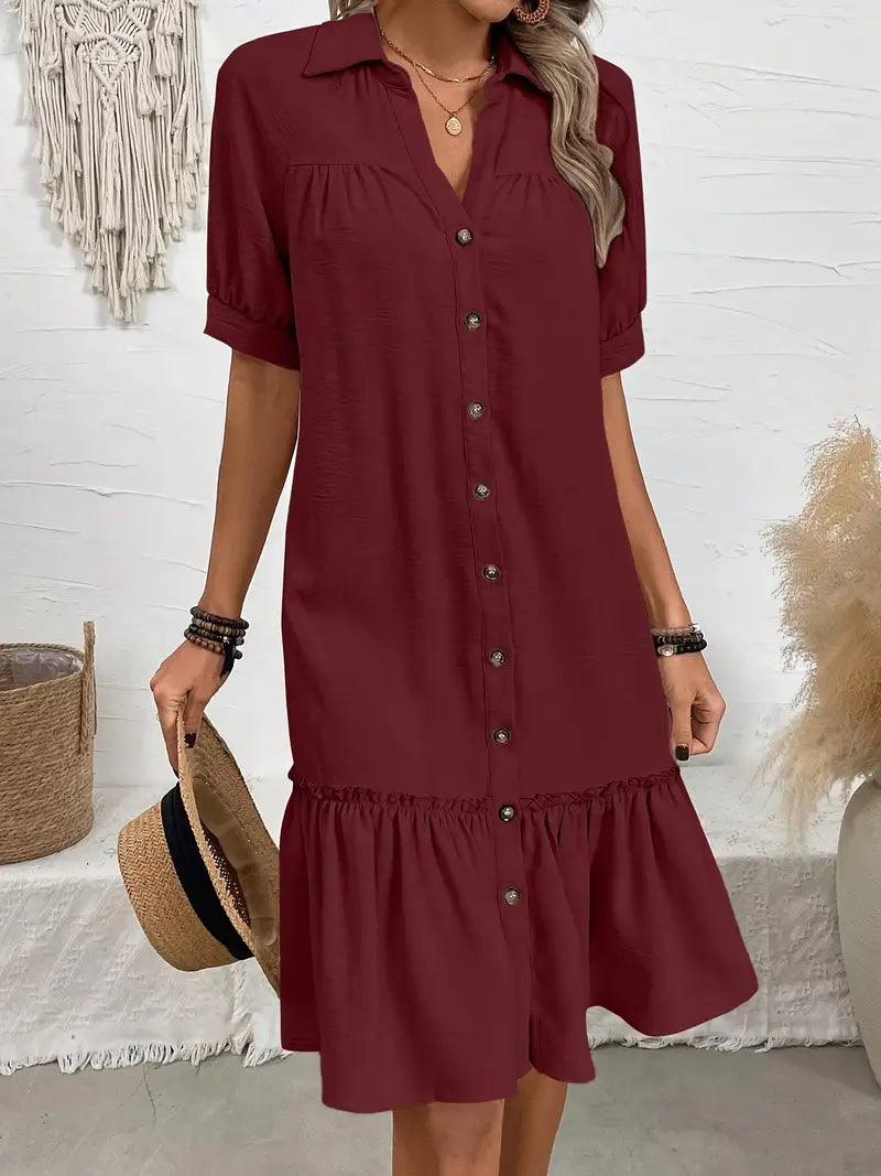 Victoria™ - Elegant Shirt Dress