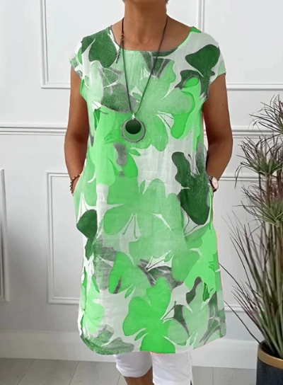 Kalissa™ - cotton dress with floral pattern